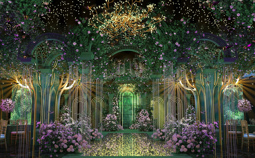 石棉奇妙森林婚礼堂效果展示